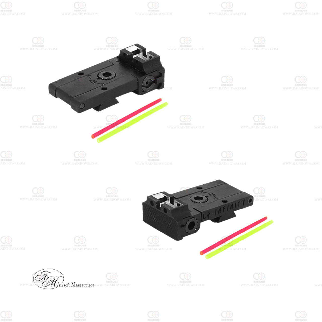 Airsoft Masterpiece Aluminum Rear Sight with Fiber for Hi-CAPA - Infinity