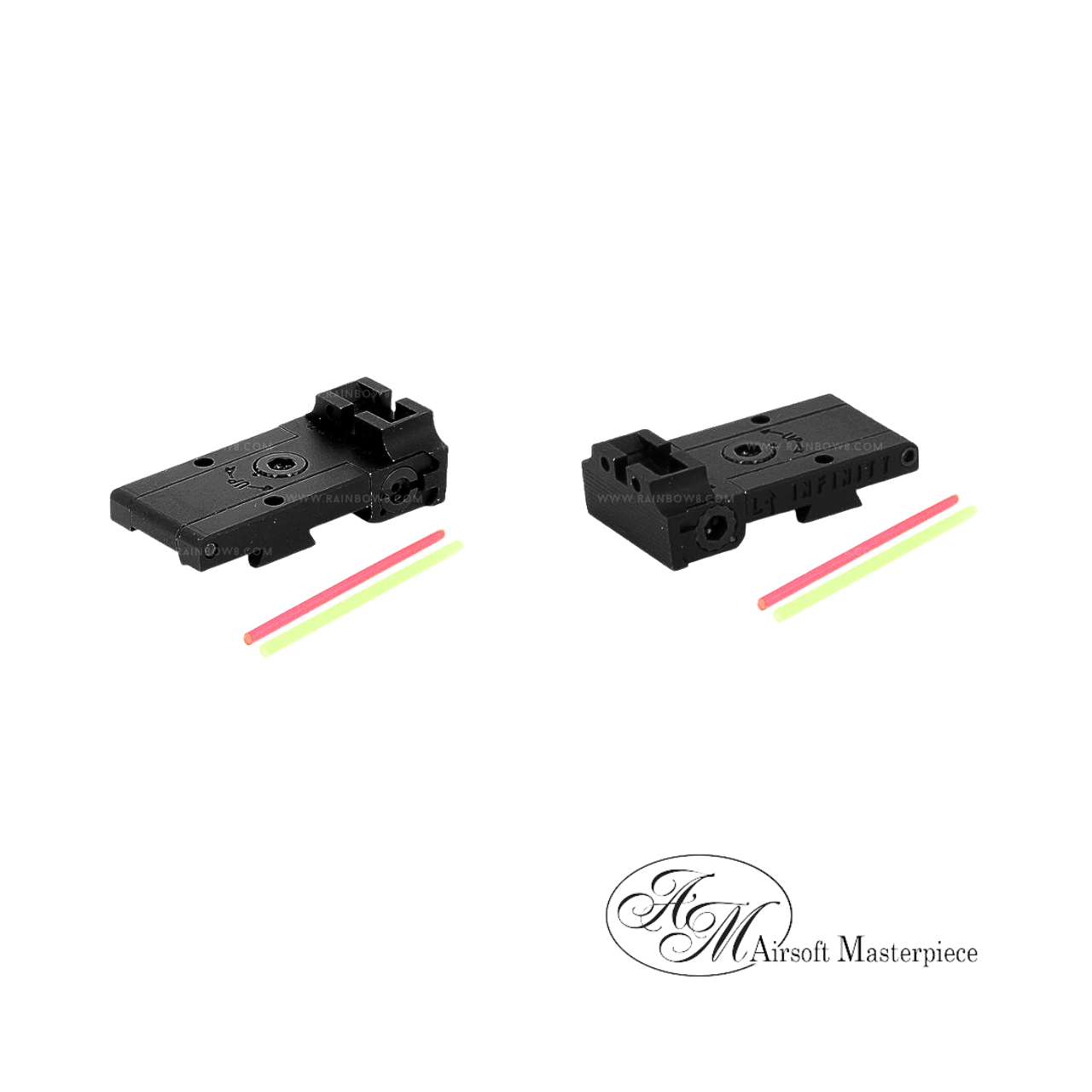 Airsoft Masterpiece Aluminum Rear Sight with Fiber for Hi-CAPA - Infinity
