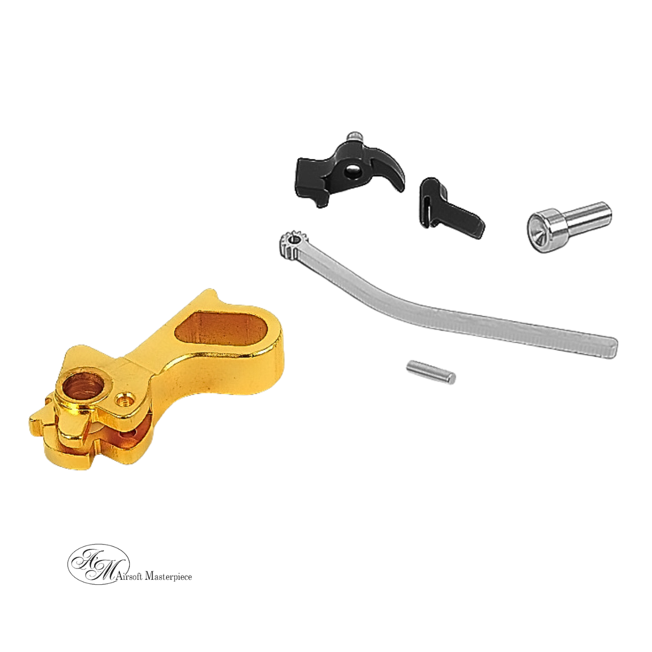 Airsoft Masterpiece CNC Steel Hammer & Sear Set for Marui Hi-CAPA (STI DVC) Type 27 (Gold)
