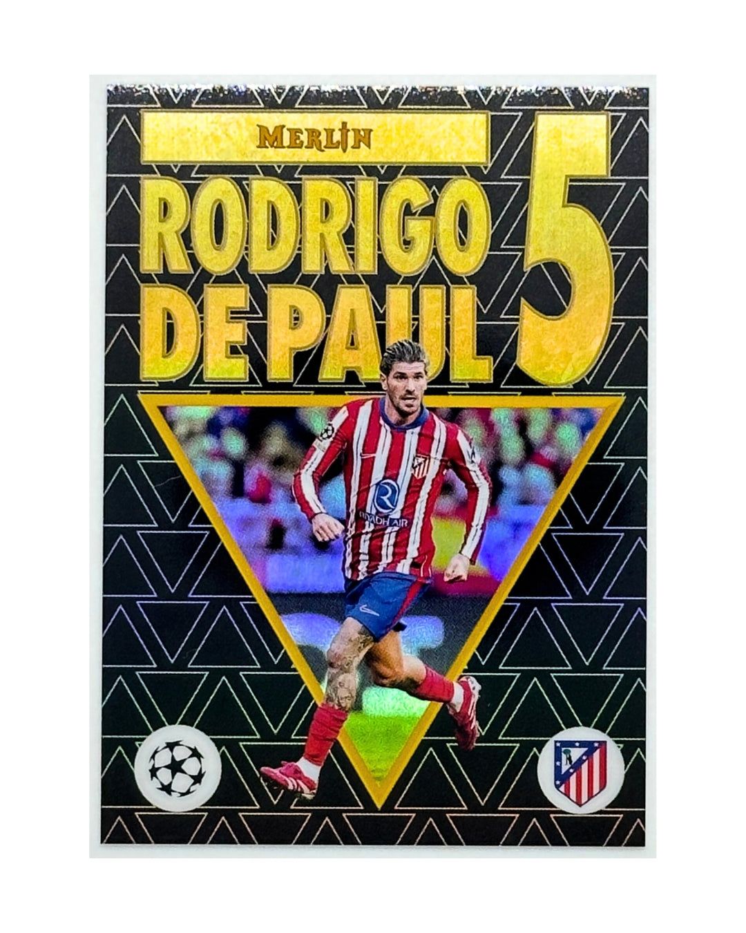 Rodrigo De Paul 2025 Atletico De Madrid Topps Merlin Collection M95-3