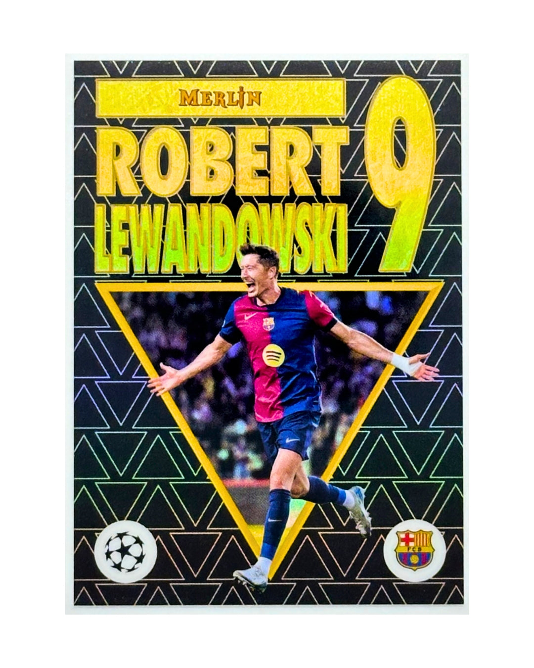 Robert Lewandowski 2025 Barcelona FC Topps Merlin Collection M95-8