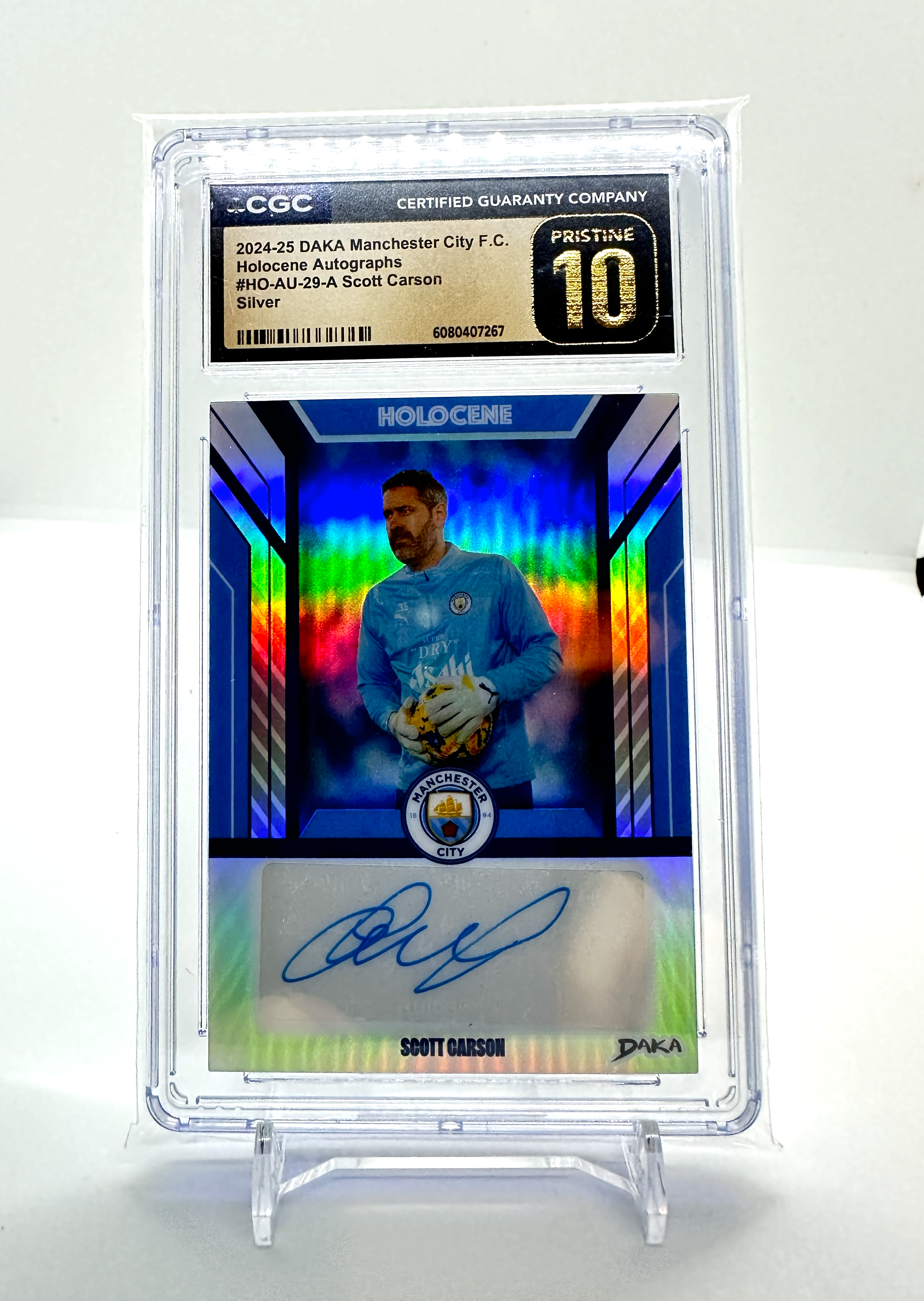 Scott Carson 2024-2025 Daka Manchester City Holocene Autographs /30