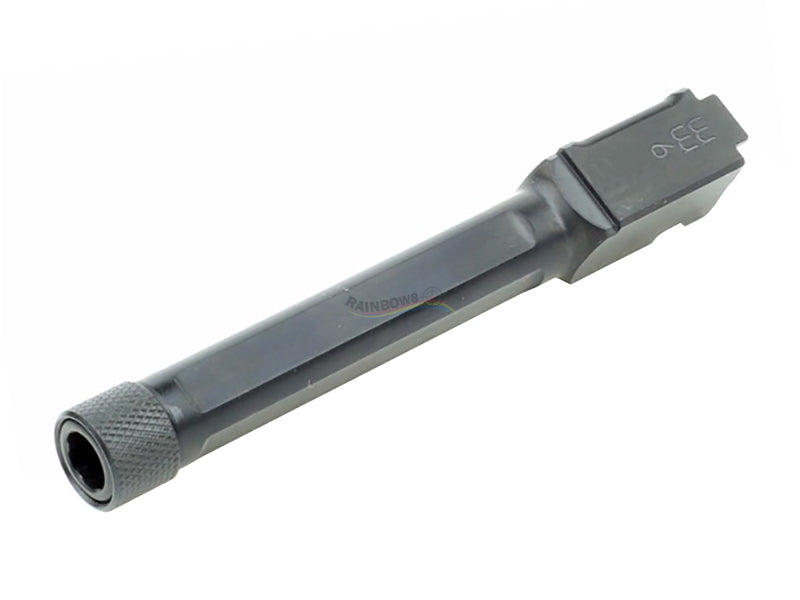 GunsModify S-Style KKM Stainless Steel Thread Outer Barrel For TM G17 for Marui G17 GBB (Fluted/Black)