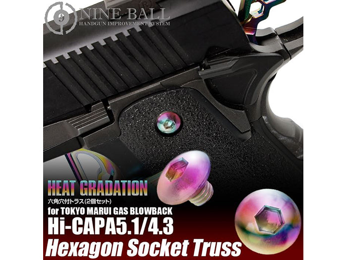 Nine Ball Hi-CAPA 5.1/4.3 Hexagon Socket Truss Screws (Rainbow)