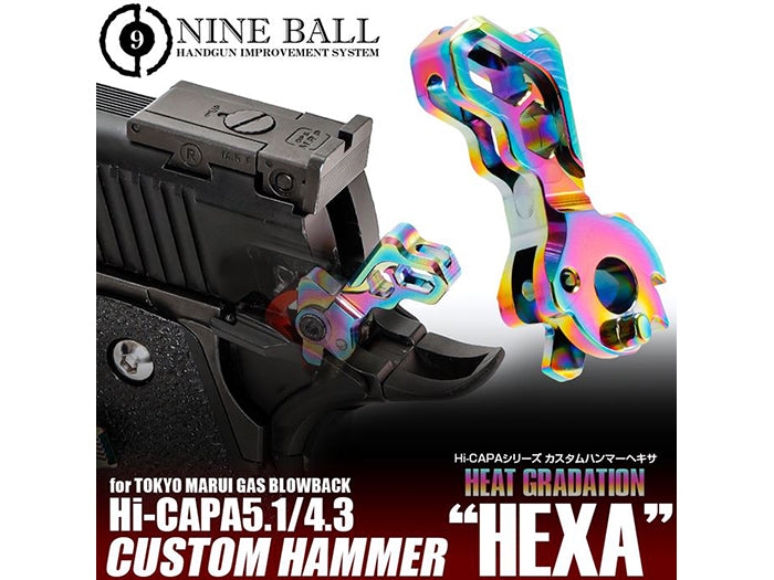Nine Ball "HEXA" Custom Hammer for TM Hi-CAPA 5.1/4.3 (Rainbow)