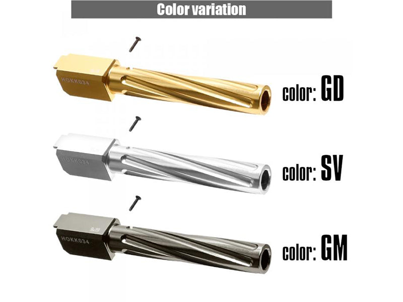 Nine Ball Non-Recoiling Fixed Twist Outer Barrel For Marui G17 Gen4. (See Colors)