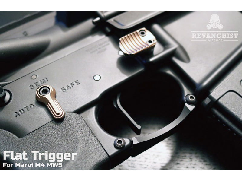 Revanchist Airsoft Flat Trigger For Marui M4 MWS (Type B)