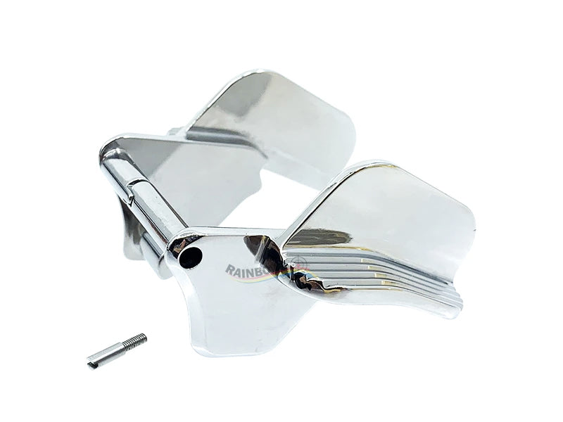 Abbot Custom Stainless Wide Steel Wide Thumb Safeties (Matt Silver)