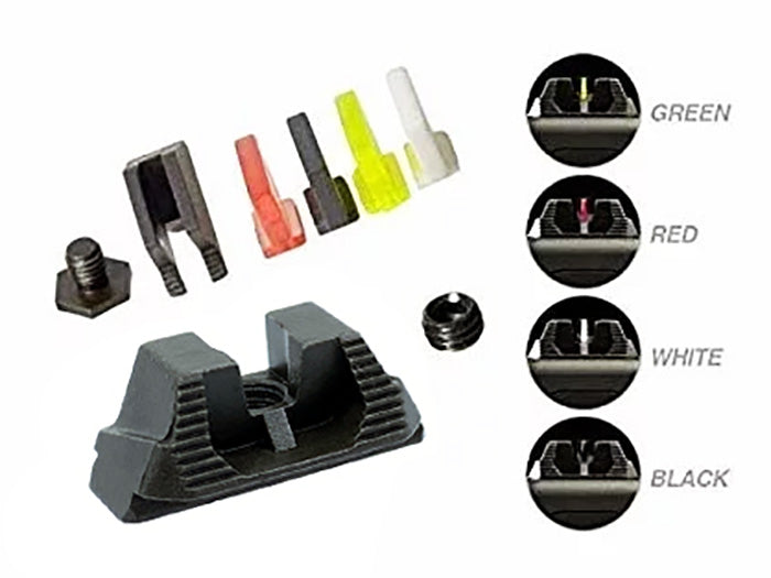 Strike Industries Modular Blade Fiber Optic Front and Rear Sights for Glock Handgun (with 4 Colors)