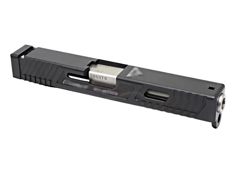 Gunsmith Bros TTI Style G17 Aluminum Slide & Silver Barrel Kit Set (Black)