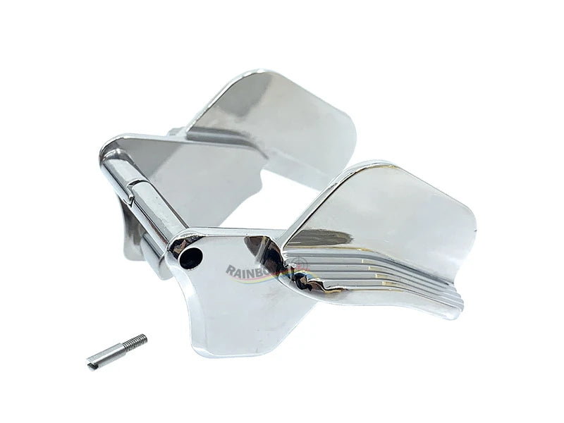 Abbot Custom Stainless Wide Steel Wide Thumb Safeties (Silver)