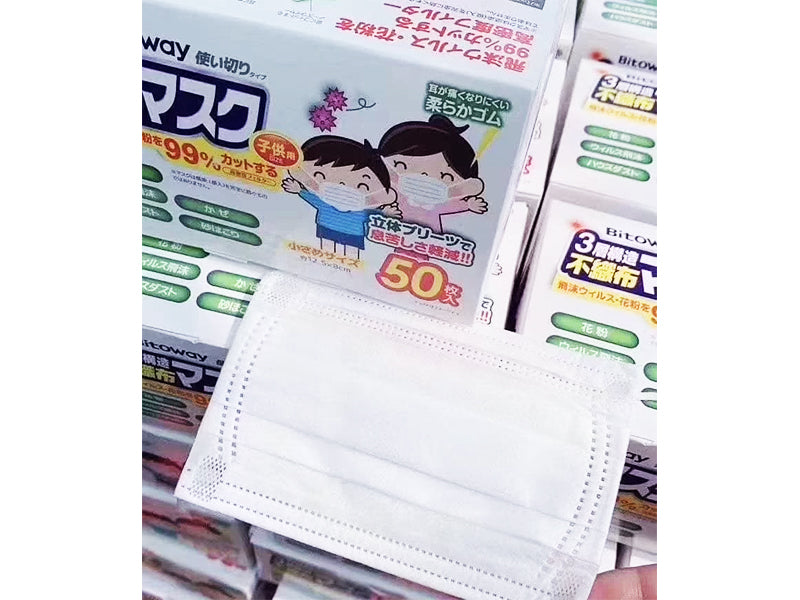 Bitoway BFE PFE VFE 99% Approved Surgical Kids Masks Box of (50 PCs)