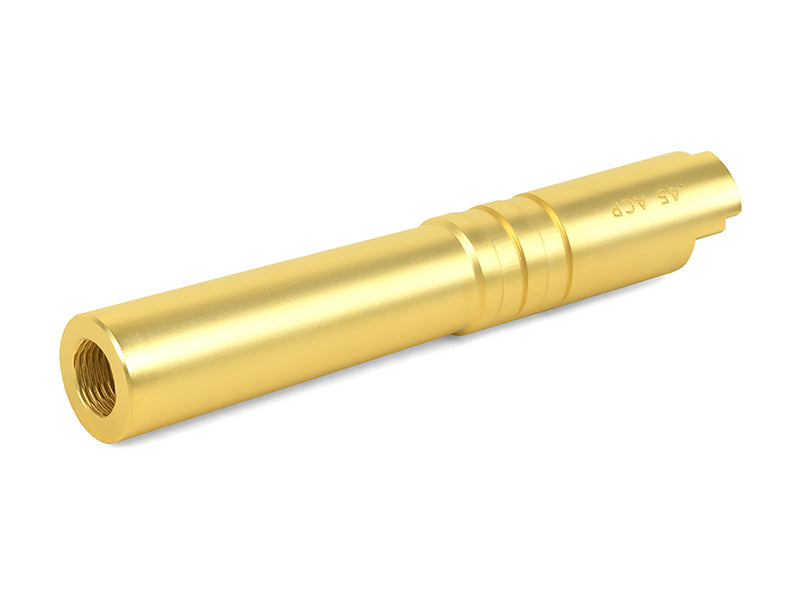 Airsoft Masterpiece .45 ACP Golden STEEL Threaded Fix Outer Barrel for Hi-CAPA 4.3