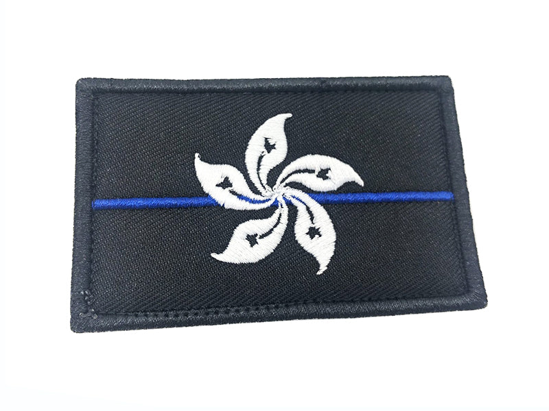 Hong Kong Flag with Velcro (Black)