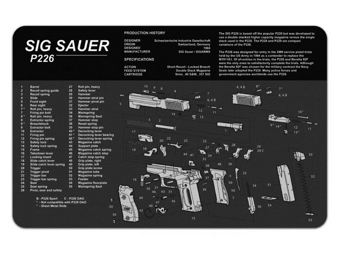 SIG Sauer P226 Cleaning Mat