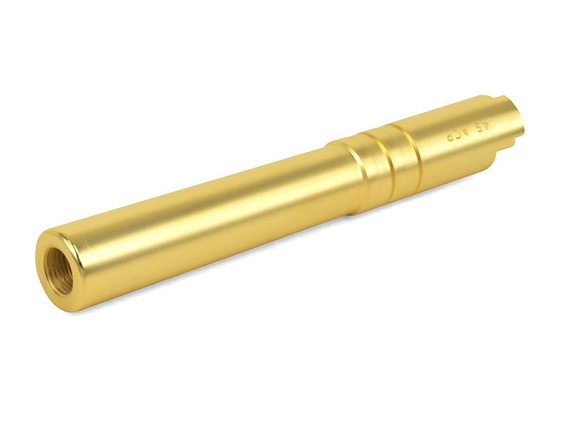 Airsoft Masterpiece STEEL Threaded Fix Outer Barrel for Hi-CAPA 5.1 (Gold)