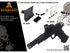 Revanchist Airsoft Optics Mount With Adjustable Thumb Rest For Hi-Capa GBB (Black)