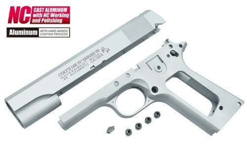 Guarder Aluminum Slide & Frame for MARUI Series'70 (with Marking/Silver Color)