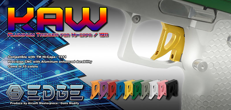EDGE Custom "KAW" Aluminum Trigger for Hi-CAPA/1911 (Green)