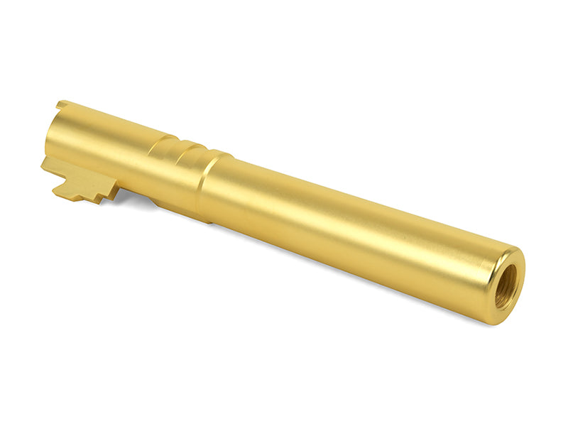 Airsoft Masterpiece STEEL Threaded Fix Outer Barrel for Hi-CAPA 5.1 (Gold)