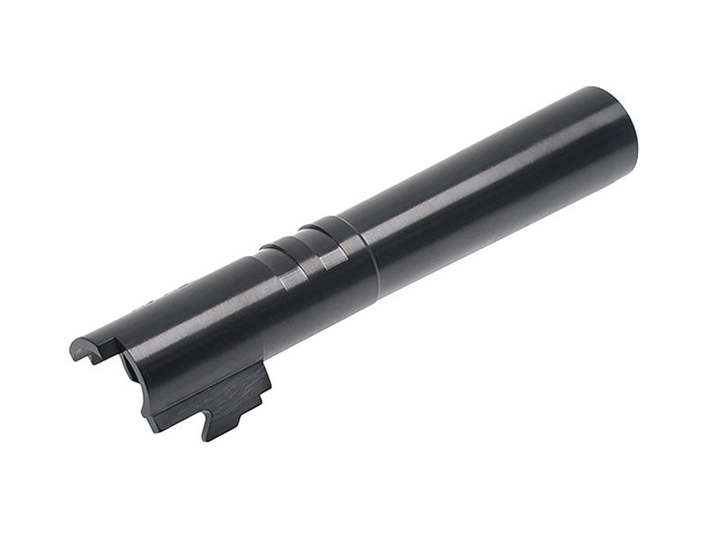 CowCow Stainless Steel Threaded Outer Barrel For TM Hi-Capa 4.3 (Black) .45 ACP Marking
