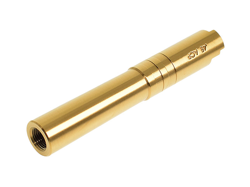 CowCow Stainless Steel Threaded Outer Barrel For TM Hi-Capa 4.3 (Gold) .45 ACP Marking