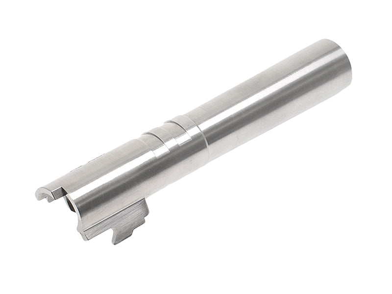 CowCow Stainless Steel Threaded Outer Barrel For TM Hi-Capa 4.3 (Silver) .45 ACP Marking