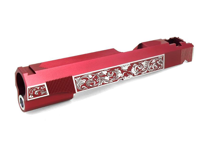 Airsoft Masterpiece Gothic Engraved Standard Slide for Hi-CAPA/1911 (Red, Two Tone)