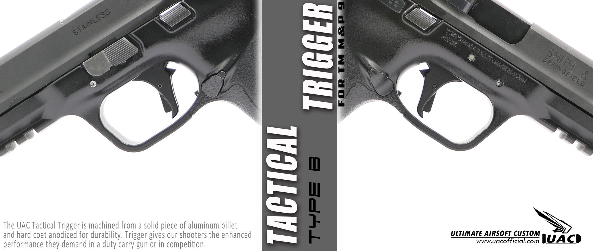 DP / UAC Tactical Trigger Type B For Tokyo Marui M&P9 (Silver)