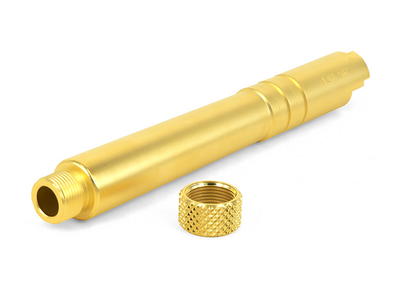 Airsoft Masterpiece STEEL Fix Outer Barrel with Threads for Hi-CAPA 5.1 (Gold)