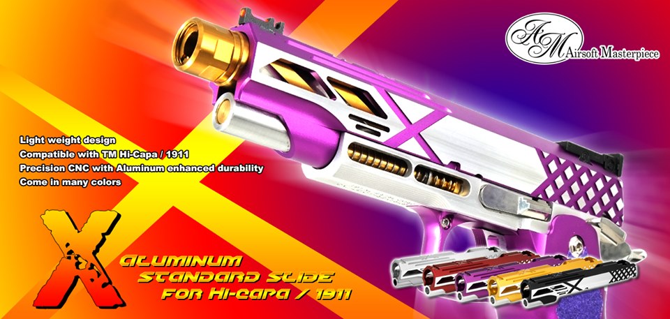 Airsoft Masterpiece Custom "X" Standard Slide for Hi-CAPA/1911 (Two Tone)