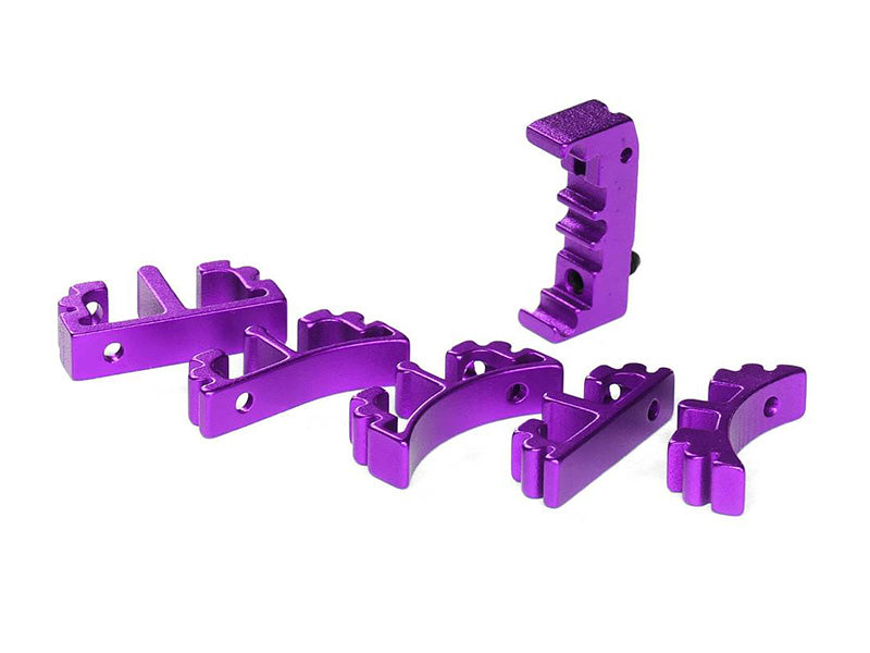 Airsoft Masterpiece Aluminum SV Puzzle Trigger Ring - Long Flat Purple