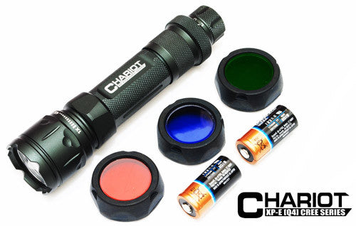 CHARIOT Multifunction Tactical Flashlight -White LED