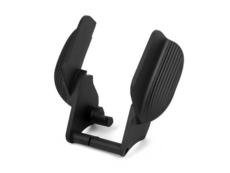Abbot Custom V.2 Stainless Steel Thumb Safeties with Shields for Hi-CAPA (Matt Black)