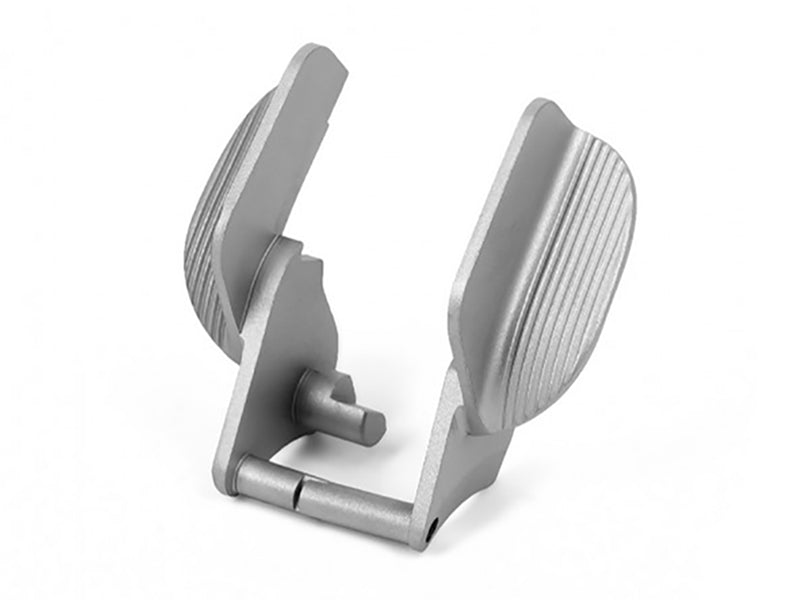 Abbot Custom V.2 Stainless Steel Thumb Safeties with Shields for Hi-CAPA (Matt Silver)