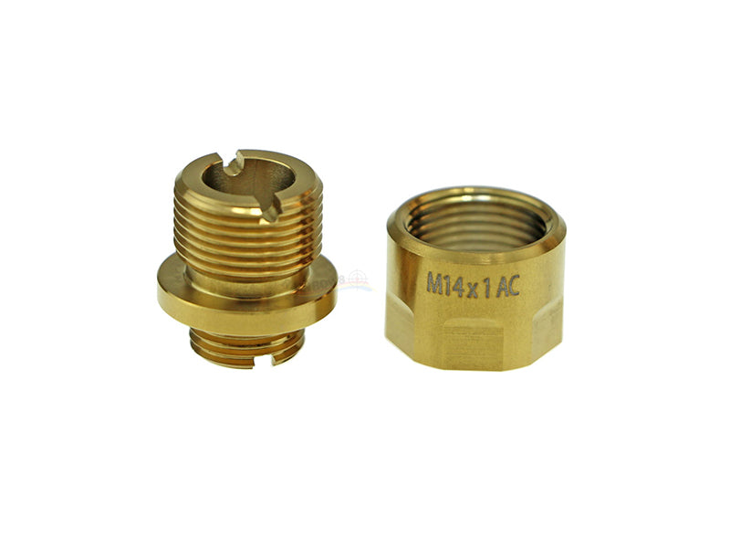 CowCow A01 Stainless Steel Silencer Adapter (11mm to 14mm, Gold)