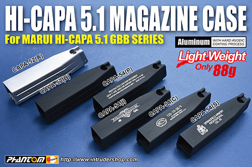 Guarder Aluminum Magazine Case for MARUI HI-CAPA 5.1 (No Marking/Alum. Color)