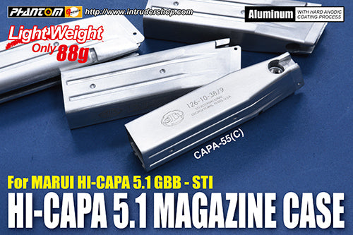 Guarder Aluminum Magazine Case for MARUI HI-CAPA 5.1 (STI/Alum. Color)