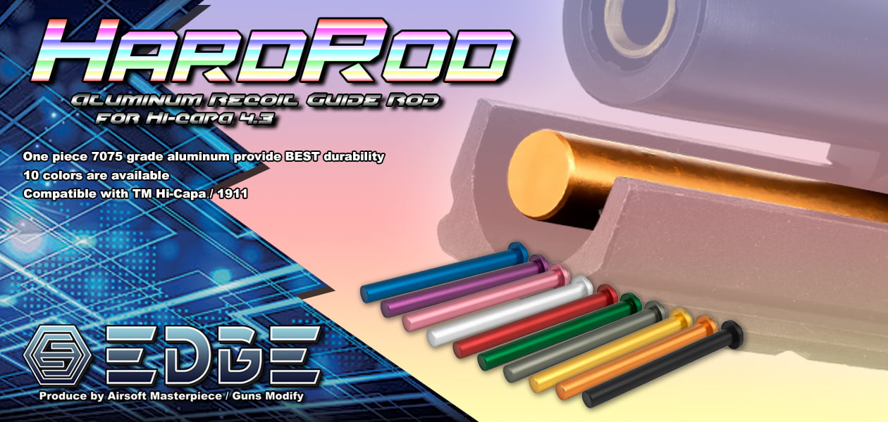 EDGE Custom “Hard Rod” Aluminum Recoil Guide Rod For Hi-CAPA 4.3 (Purple)
