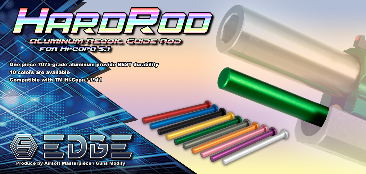 EDGE Custom “Hard Rod” Aluminum Recoil Guide Rod For Hi-CAPA 5.1 (Blue)