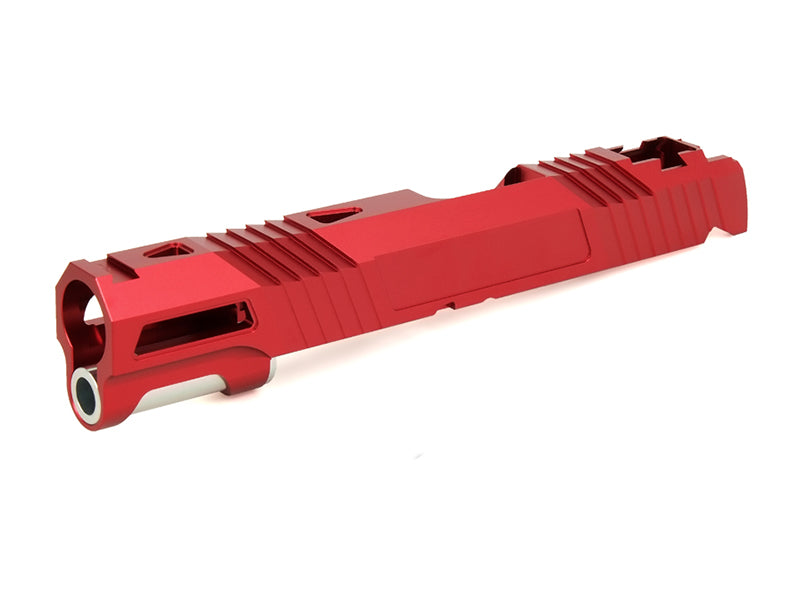 EDGE Custom "AQUA" Aluminum Standard Slide for Hi-CAPA/1911 (Red)