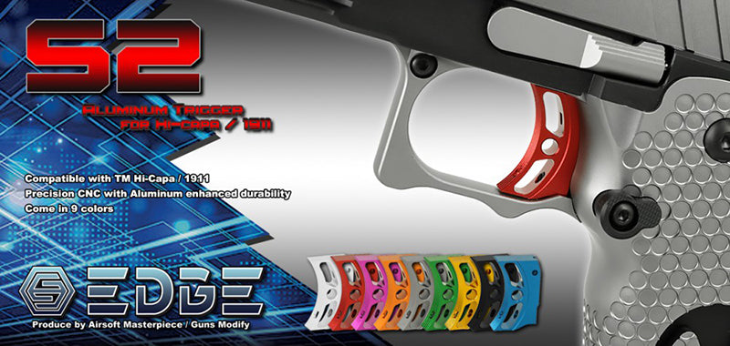 EDGE Custom "S2" Aluminum Trigger for Hi-CAPA/1911 (Red)