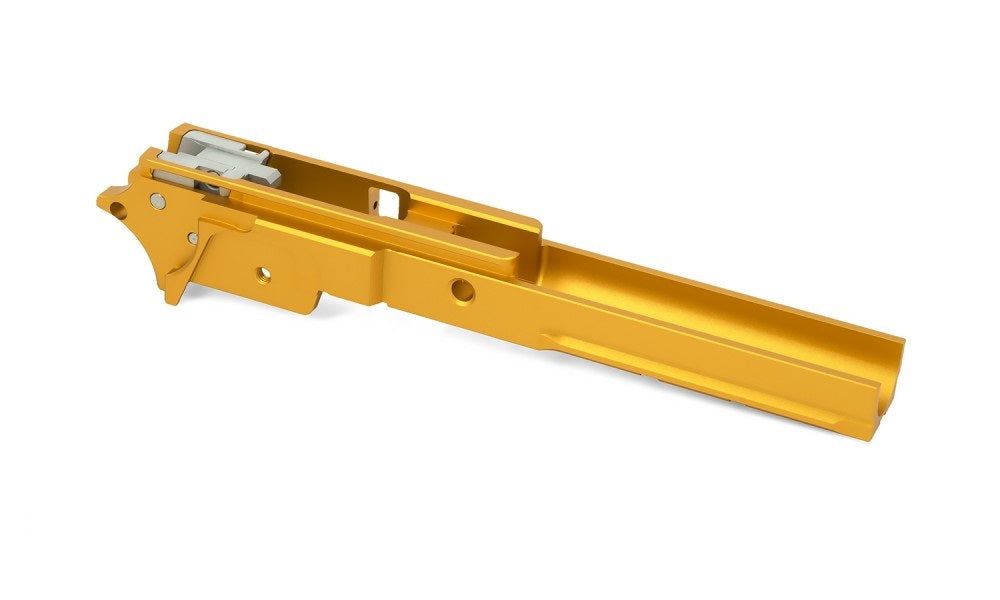 Airsoft Masterpiece 4.3″ Aluminum Advance Frame with Tactical Rail for Hi-CAPA 4.3 (Gold)