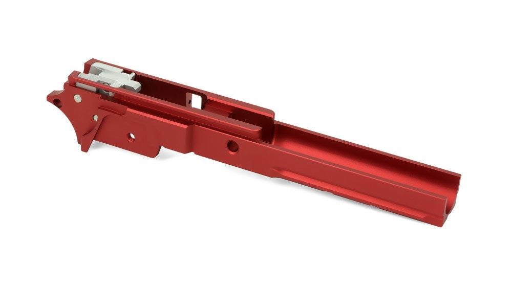 Airsoft Masterpiece 4.3″ Aluminum Advance Frame with Tactical Rail for Hi-CAPA 4.3 (Red)