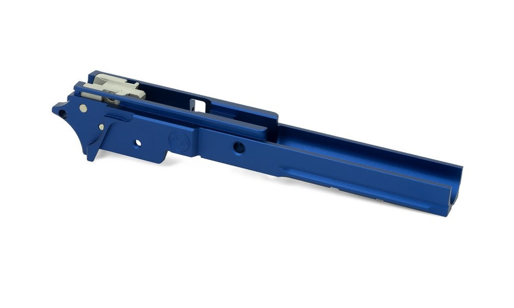 Airsoft Masterpiece Infinity 4.3″ Aluminum Advance Frame with Tactical Rail for Hi-CAPA 4.3 (Blue)