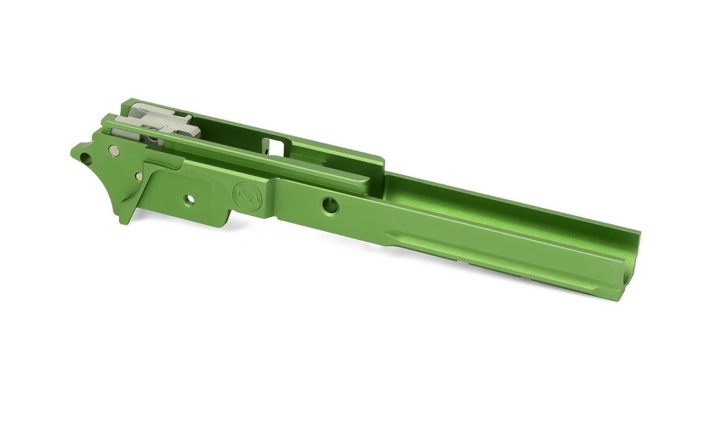 Airsoft Masterpiece Infinity 4.3″ Aluminum Advance Frame with Tactical Rail for Hi-CAPA 4.3 (Green)