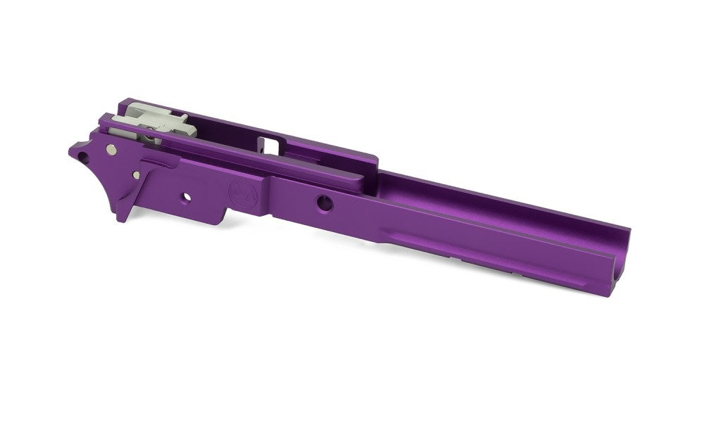 Airsoft Masterpiece Infinity 4.3″ Aluminum Advance Frame with Tactical Rail for Hi-CAPA 4.3 (Purple)