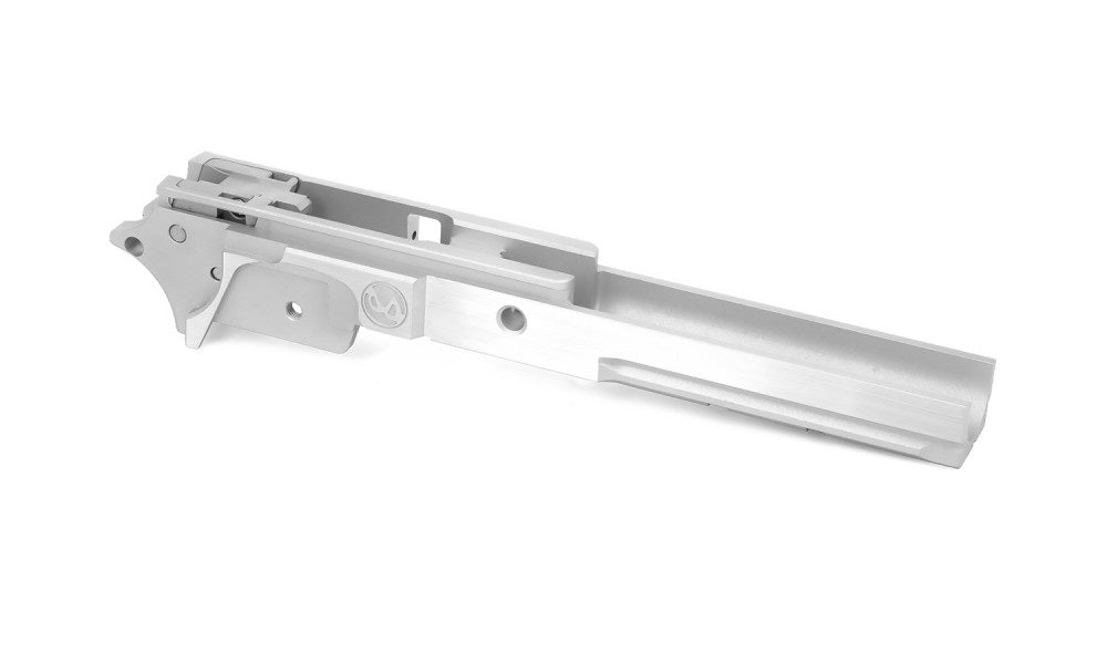 Airsoft Masterpiece Infinity 4.3″ Aluminum Advance Frame with Tactical Rail for Hi-CAPA 4.3 (Silver)