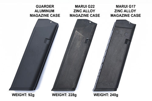 Guarder Aluminum Magazine Case for MARUI G17/18C/22/34 (9mm/Black)