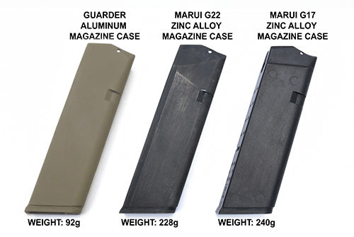 Guarder Aluminum Magazine Case for MARUI G17/18C/22/34 (9mm/Cerakote FDE)